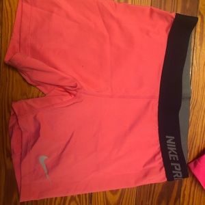 Nike Girls Pink Compression Shorts